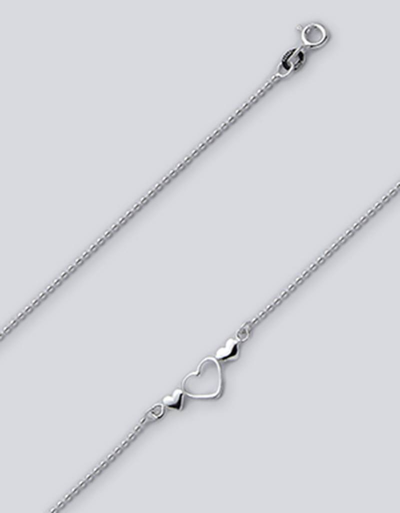 Bead w/ Hearts Anklet 9"