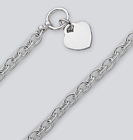 Oval Link 150 Heart Necklace