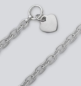Oval Link 250 Heart Bracelet