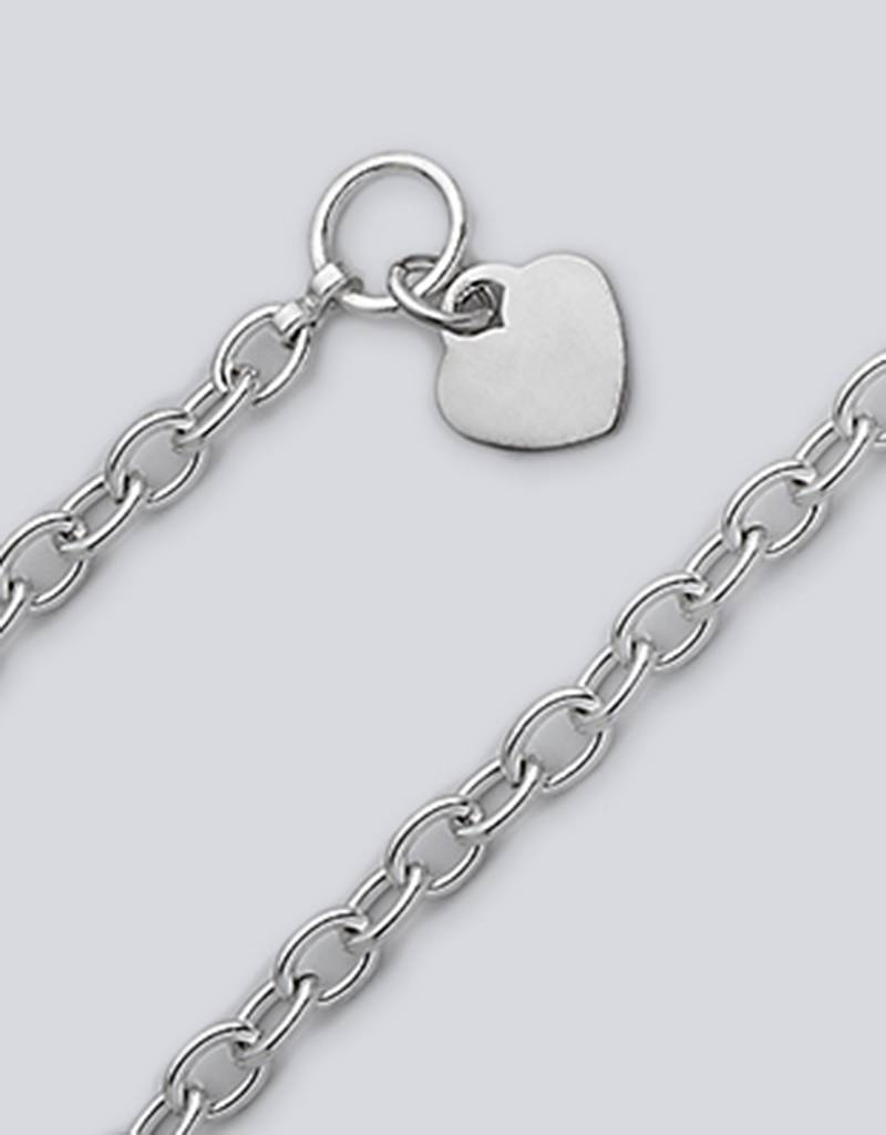 Orli Heart T-Bar Chunky Chain Necklace - Silver – Jolu Accessories Boutique