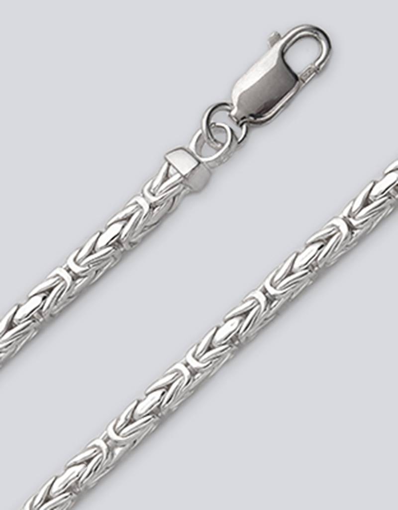 4mm Antique Byzantine Chain Necklace In 925 Sterling Silver – 18 Inch – Italian Style For Men & Women