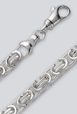 Sterling Silver Flat Byzantine 115 Chain Bracelet