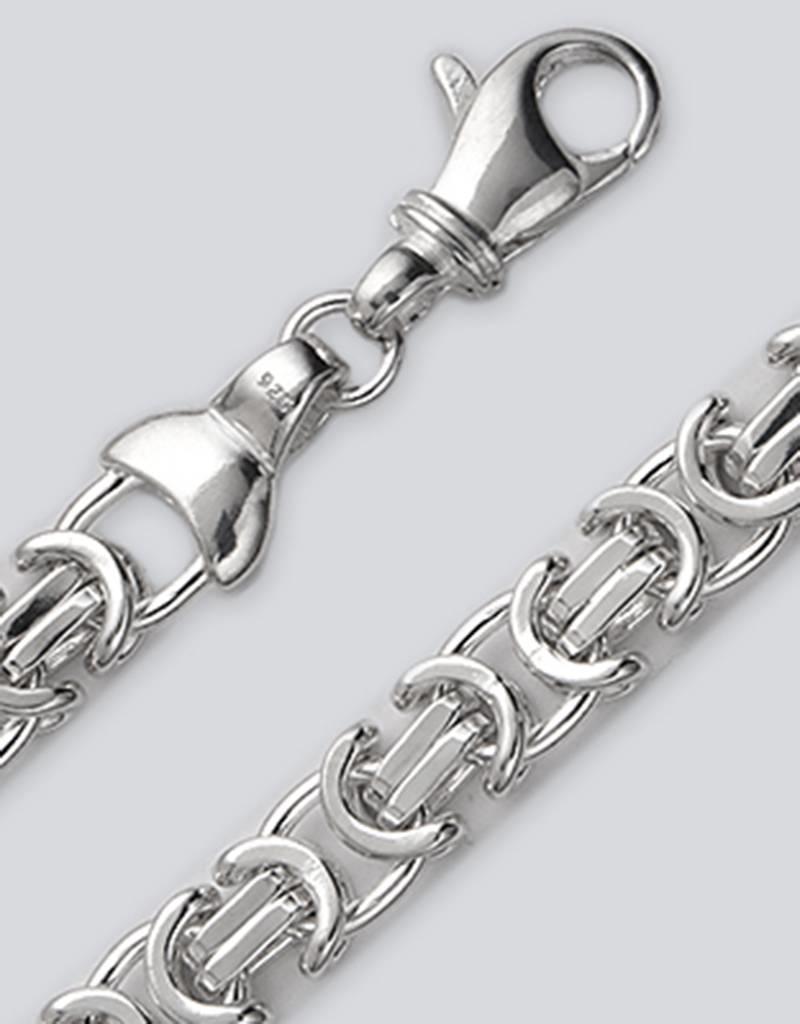 Sterling Silver Flat Byzantine 180 Chain Necklace