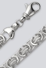 Sterling Silver Flat Byzantine 180 Chain Bracelet