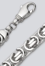 Sterling Silver Flat Byzantine 200 Chain Bracelet