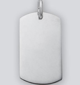 Rectangle ID Tag Pendant 27mm
