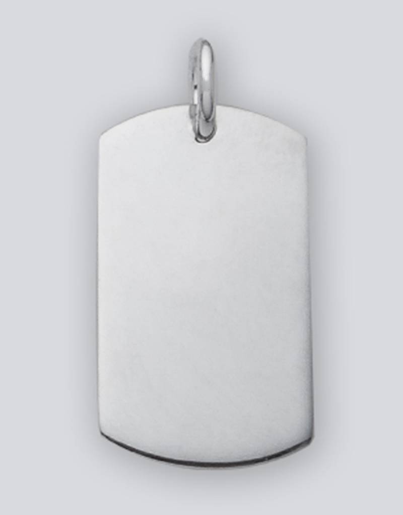 Rectangle ID Tag Pendant 27mm