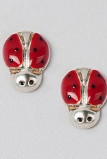 Sterling Silver Ladybug Stud Earrings 9.5mm