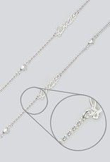 Sterling Silver Love Hearts Anklet 9"+1" Extender