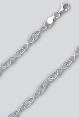 Sterling Silver Infinity Link Bracelet 7"