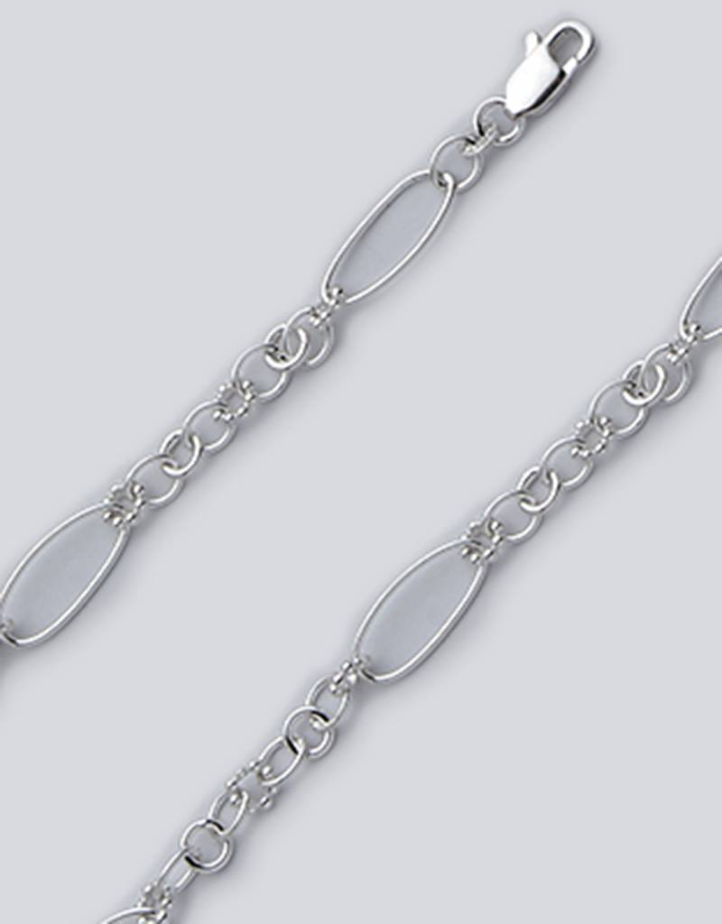 Oval w/ Round Link Bracelet 7"