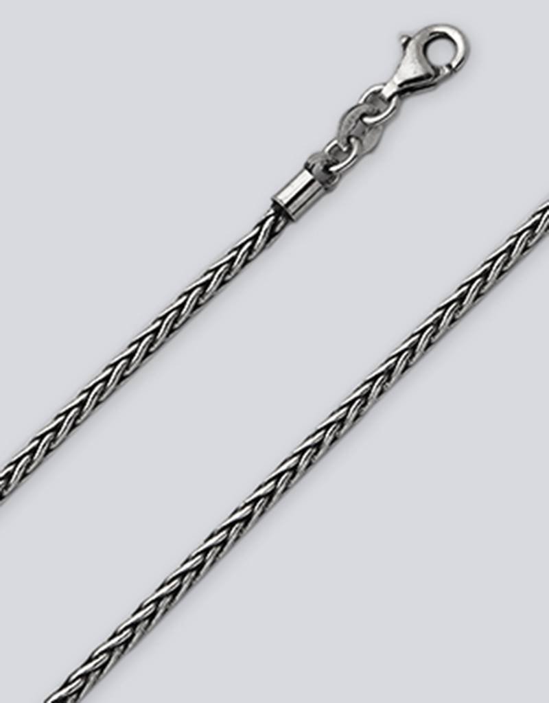 2.15mm Wheat Chain Oxidized