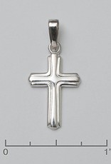 Sterling Silver Hollow Cross Pendant 20mm