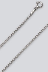 Sterling Silver Rolo 030 Chain Necklace w/ Rhodium Finish