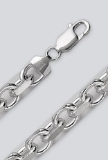 Sterling Silver 4 Sided Cable 200 Chain Necklace