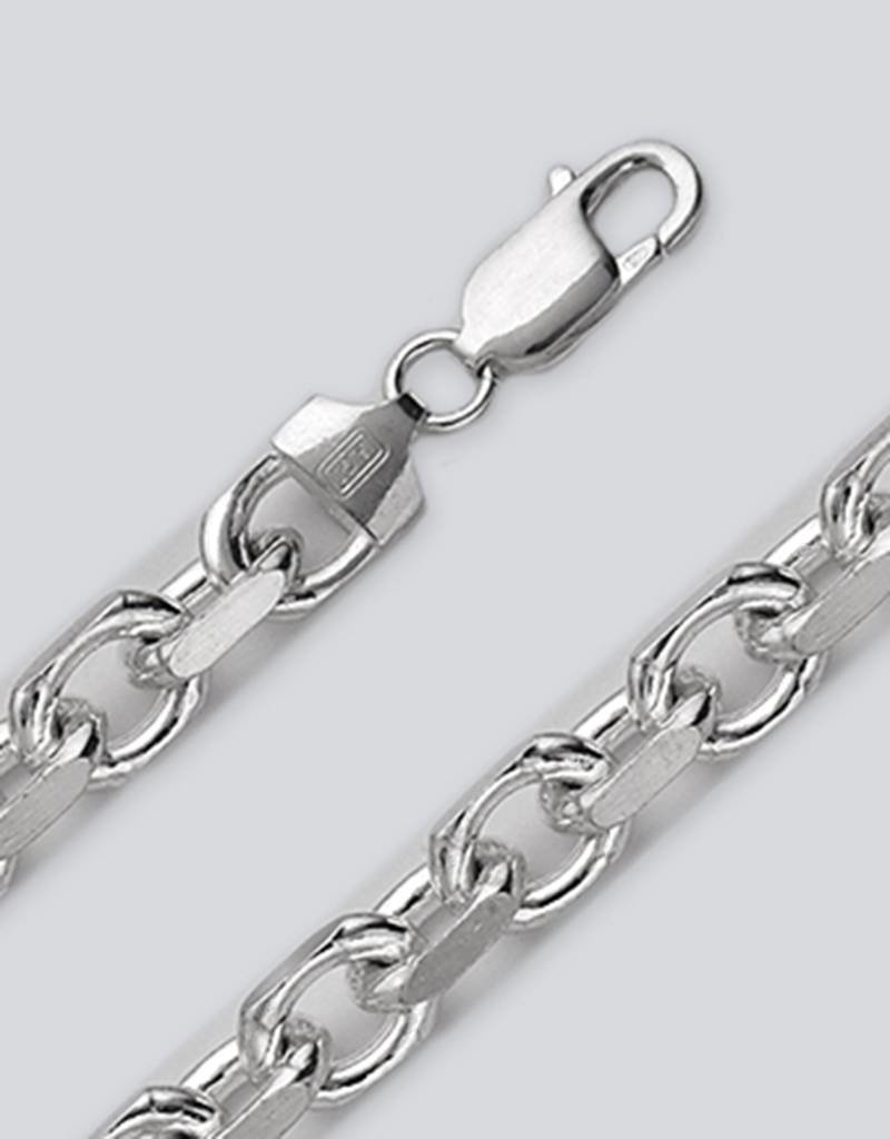 Sterling Silver 4 Sided Cable 200 Chain Necklace