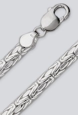 Sterling Silver Oval Byzantine Necklace 16"