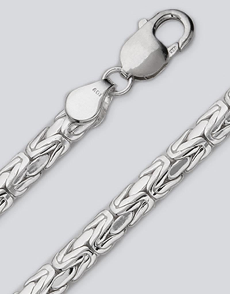 Sterling Silver Oval Byzantine Bracelet