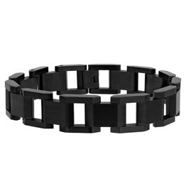Hinged Black Steel Bracelet