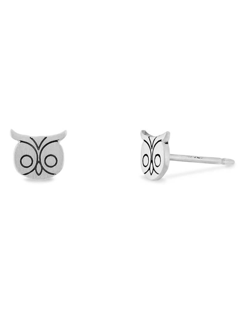 Sterling Silver Owl Stud Earrings 6mm Sterling Silver Owl Stud Earrings 6mm