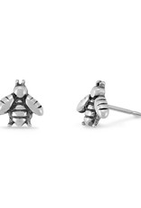 Sterling Silver Bee Stud Earrings 6mm