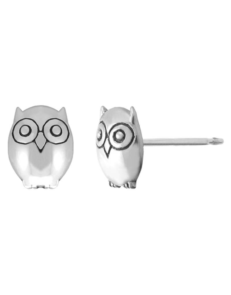 Sterling Silver Owl Stud Earrings 7mm Sterling Silver Owl Stud Earrings 7mm
