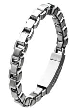 Men's Stainless Steel 8mm Box Link Chain Bracelet 8.25"