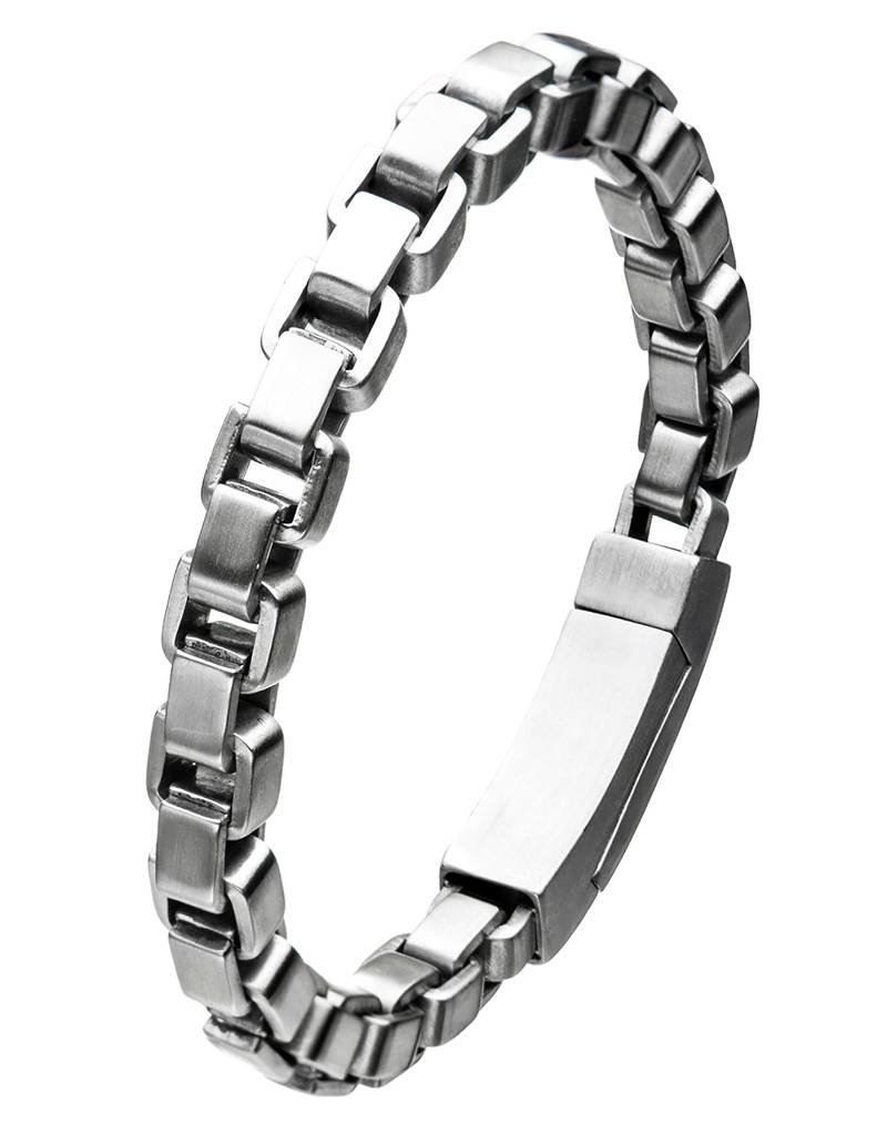 Men's Stainless Steel 8mm Box Link Chain Bracelet 8.25"