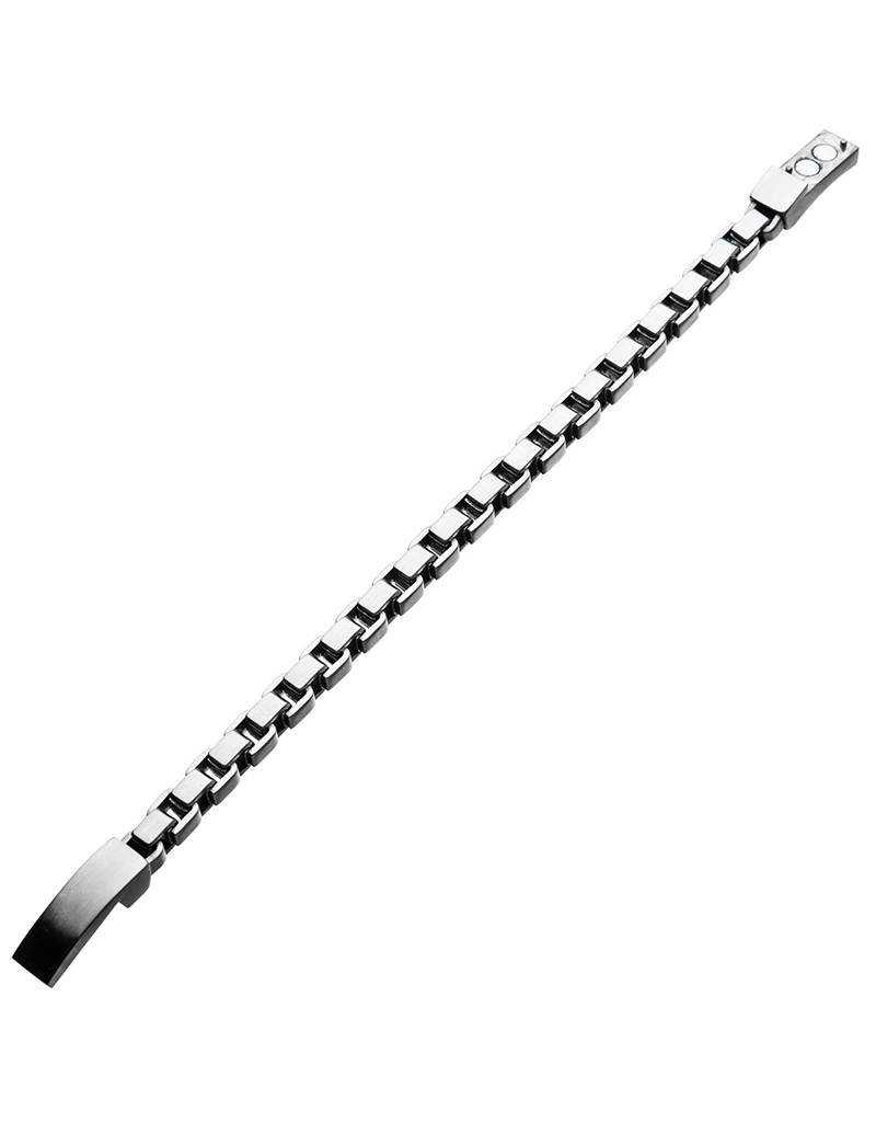 Men's Stainless Steel 8mm Box Link Chain Bracelet 8.25"