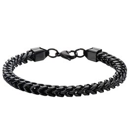 6mm Black Franco Bracelet 8.75"