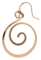 14k Rose Gold Filled Koru Dangle Earrings 25mm