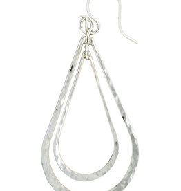 Double Teardrop Earrings 40mm