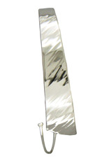 Sterling Silver Cross Hammered Loop Earrings 26mm