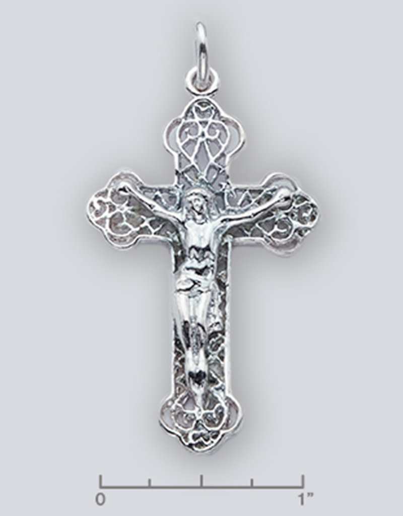 Sterling Silver Crucifix Pendant 47mm