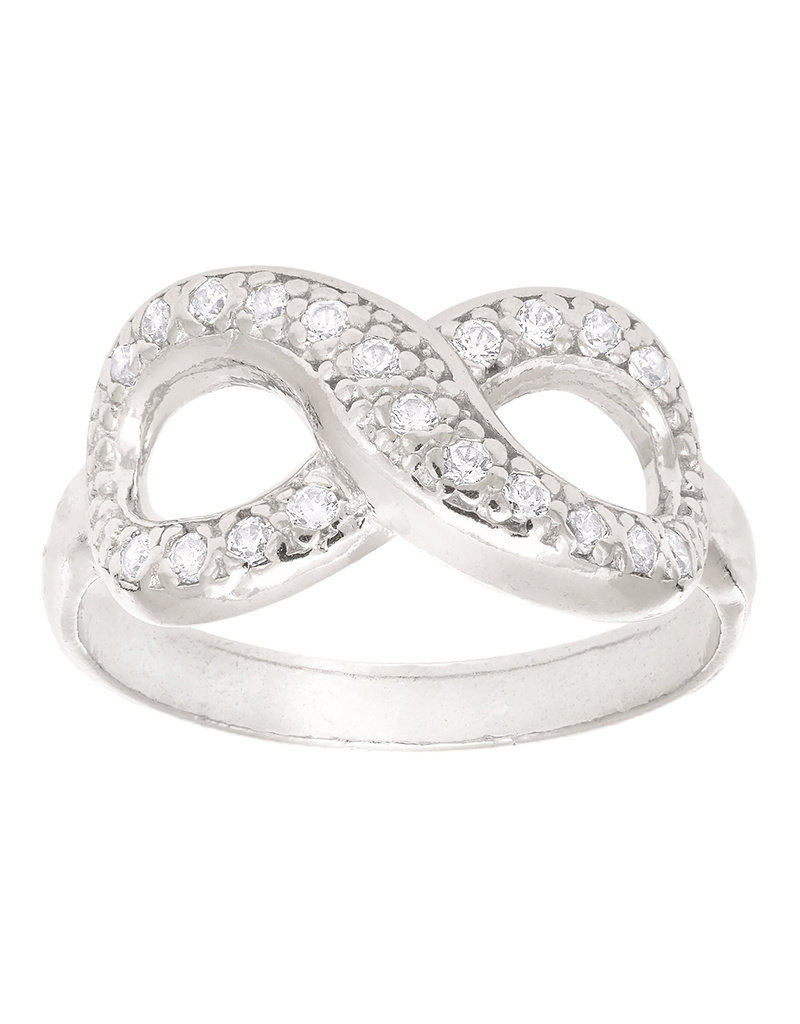 Sterling Silver Infinity Cubic Zirconia Ring
