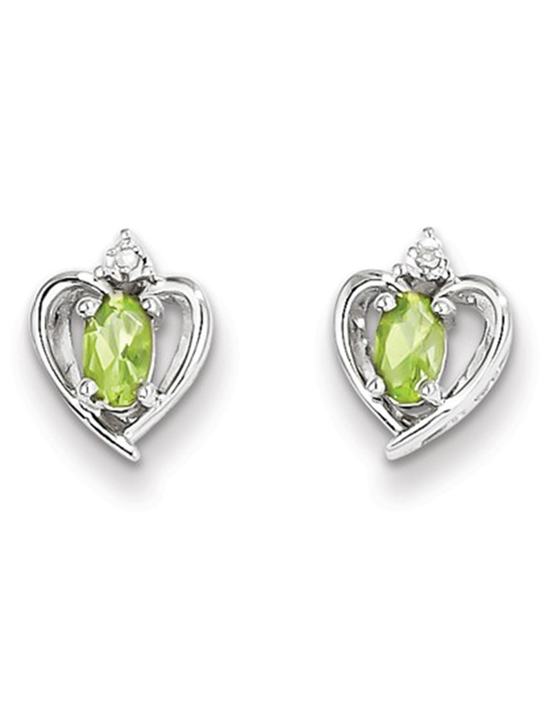 Peridot & Diamond Earrings