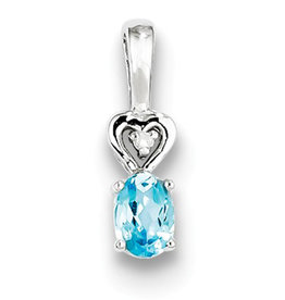 Oval Blue Topaz Necklace
