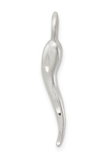 Sterling Silver Italian Horn Pendant 20mm