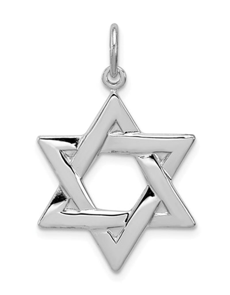 Sterling Silver Star of David Charm 22mm - Simply Sterling