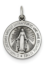Sterling Silver Miraculous Medal Charm 18mm