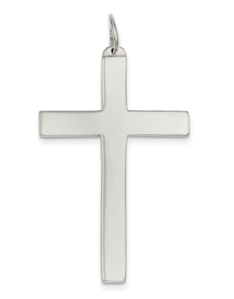 Sterling Silver Latin Cross Pendant 55mm