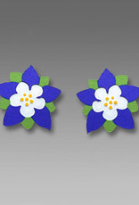 Columbine Flower Post Earrings