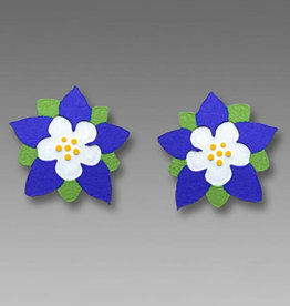 Columbine Flower Post Earrings