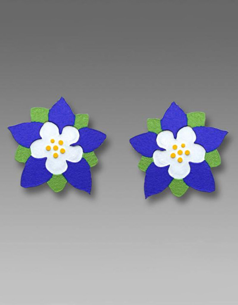 Columbine Flower Post Earrings