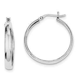 4mm Wide Hoop Earrings 26mm
