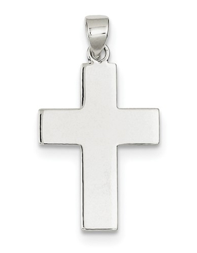 Sterling Silver Cross with Prayer Pendant 25mm
