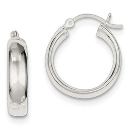 5mm Wide Hoop Earrings 20mm