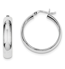 6mm Wide Hoop Earrings 26mm
