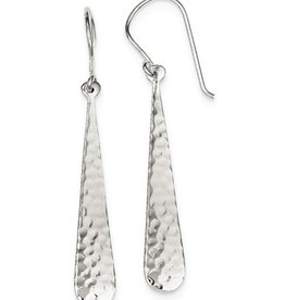 Hammered Teardrop Earrings 35mm