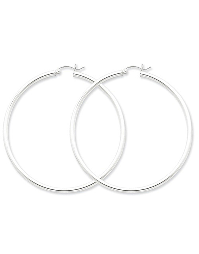2.5mm Hoop Earrings 60mm